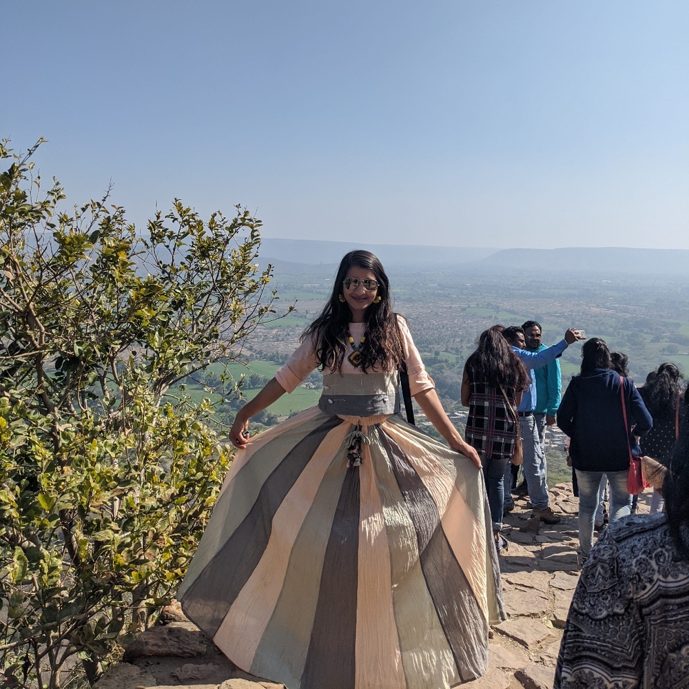 Indian bollywood style crop top and skirt